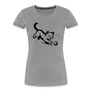 Katze - Frauen Premium Bio T-Shirt -  - Vorne - Mia (176cm)