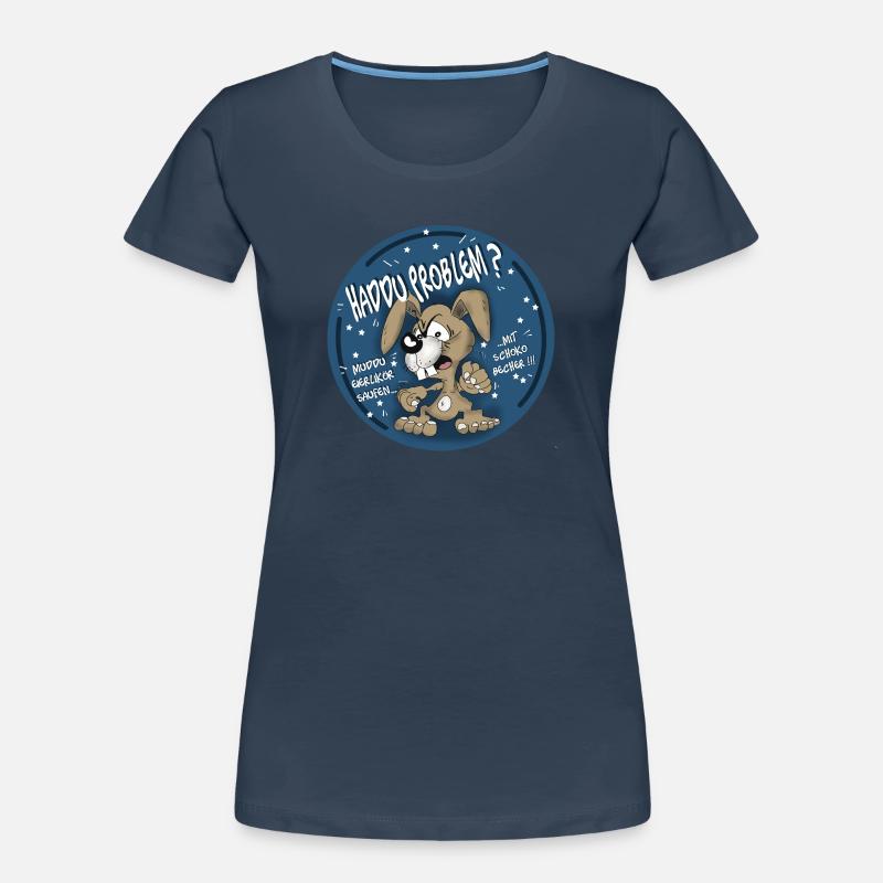 Hasen-Comic Haddu Problem? Frauen Premium Bio T-Shirt