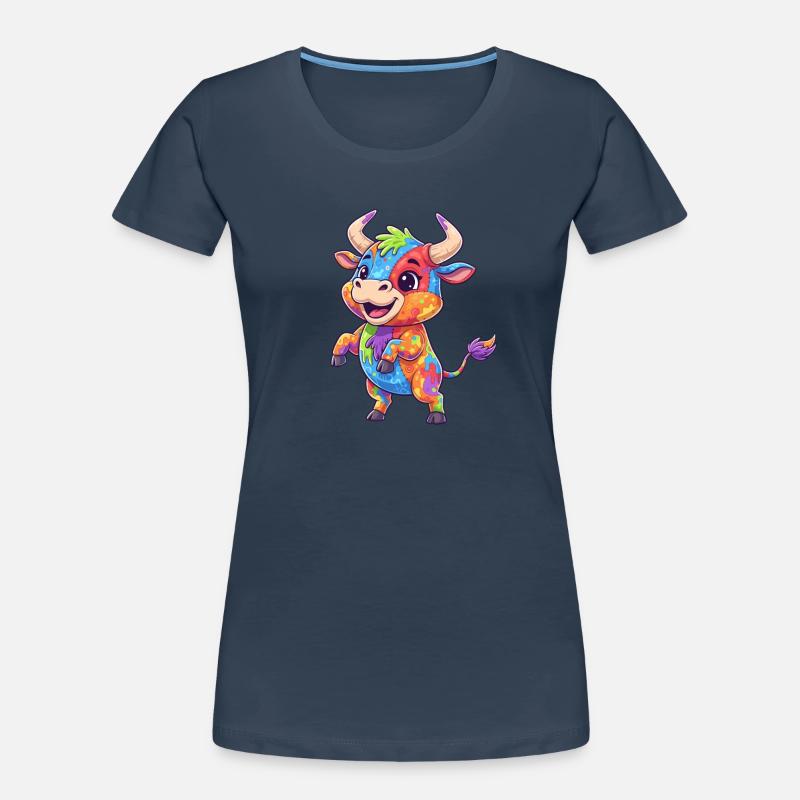 Explosion colorée des couleurs de vache T-shirt bio Premium Femme