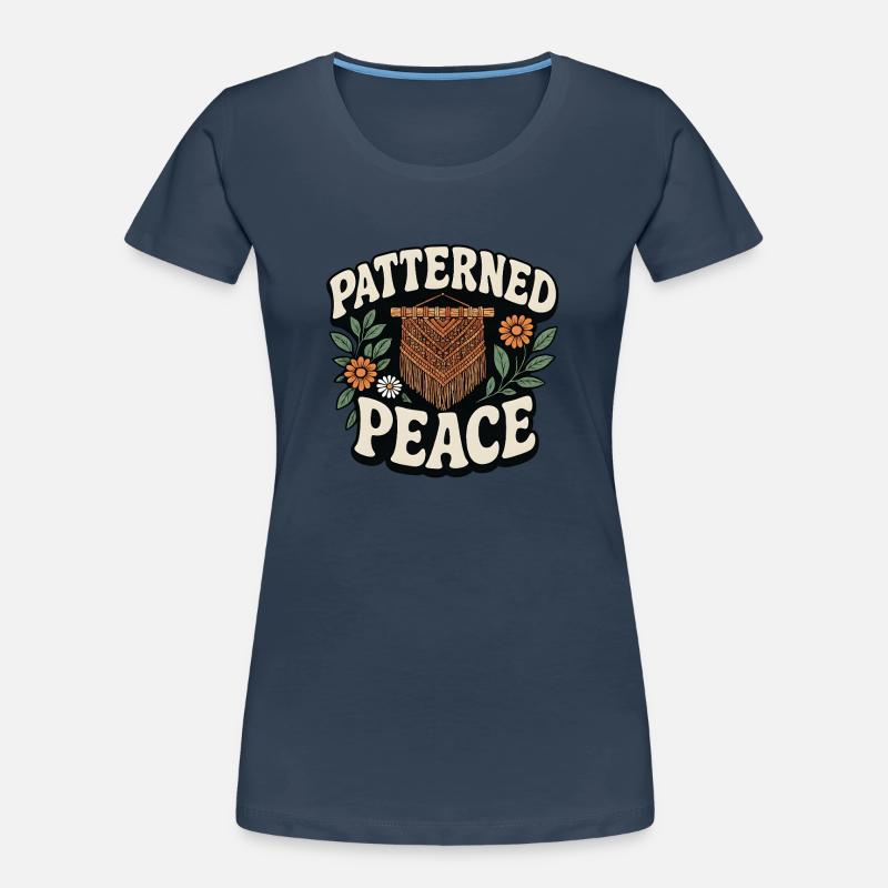 Patterned Calm | Macrame Boho Women's Premium Organic T-Shirt