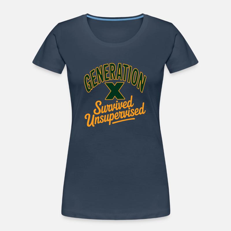 Generation X Survived Unsupervised Frauen Premium Bio T-Shirt