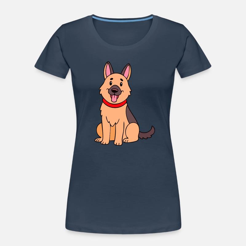 Niedlicher Schäferhund (Comic) Frauen Premium Bio T-Shirt
