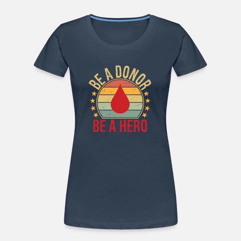 Sei ein Spender Sei ein Held Frauen Premium Bio T-Shirt