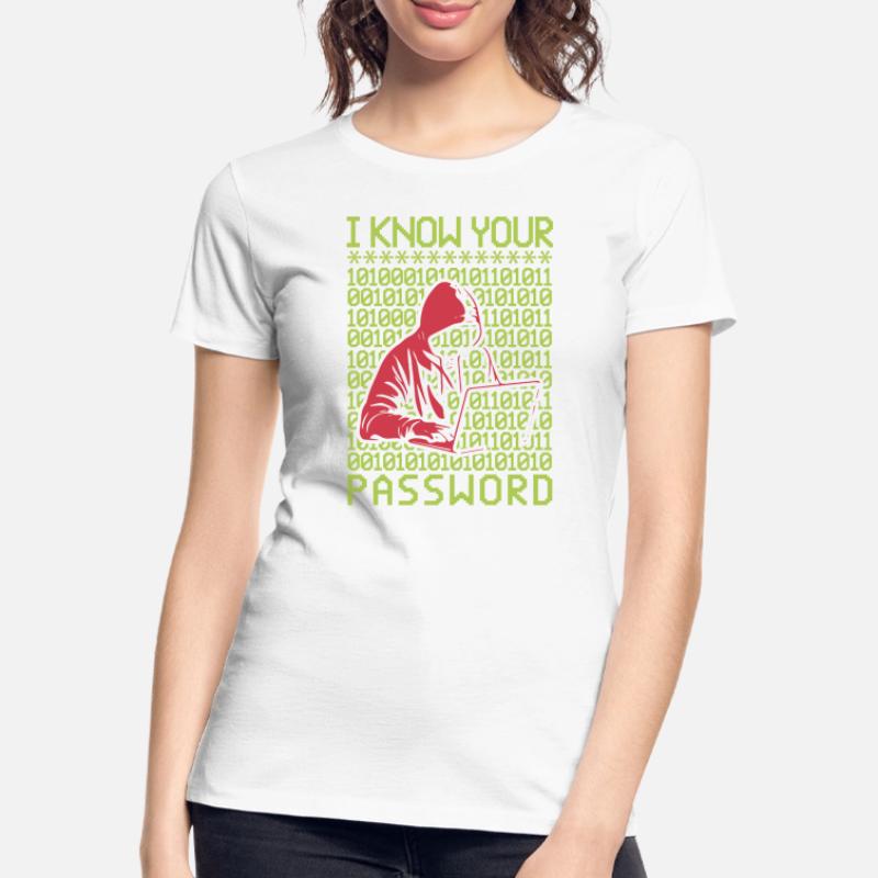 Hacker hackt Programmierer Linux Passwort Hacker Frauen Premium Bio T-Shirt