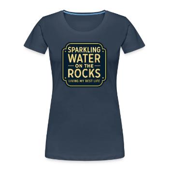 Eau pétillante sur rochers, néon - T-shirt bio Premium Femme -  - Devant - Mia (176cm)
