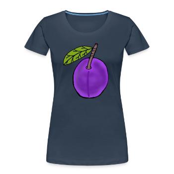 Pflaume Obst Frucht Pflaumen Hobbygärtner - Frauen Premium Bio T-Shirt -  - Vorne - Mia (176cm)