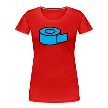 Klebeband Tape Rolle Comic - Frauen Premium Bio T-Shirt -  - Vorne - Mia (176cm)