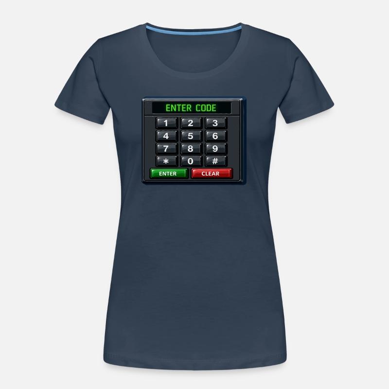 Enter Code Keypad Neon Women's Premium Organic T-Shirt