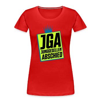 Junggesellenabschied JGA Neon Design - Frauen Premium Bio T-Shirt -  - Vorne - Mia (176cm)