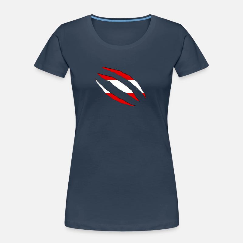 Austria claws cracks flag torn open Women's Premium Organic T-Shirt