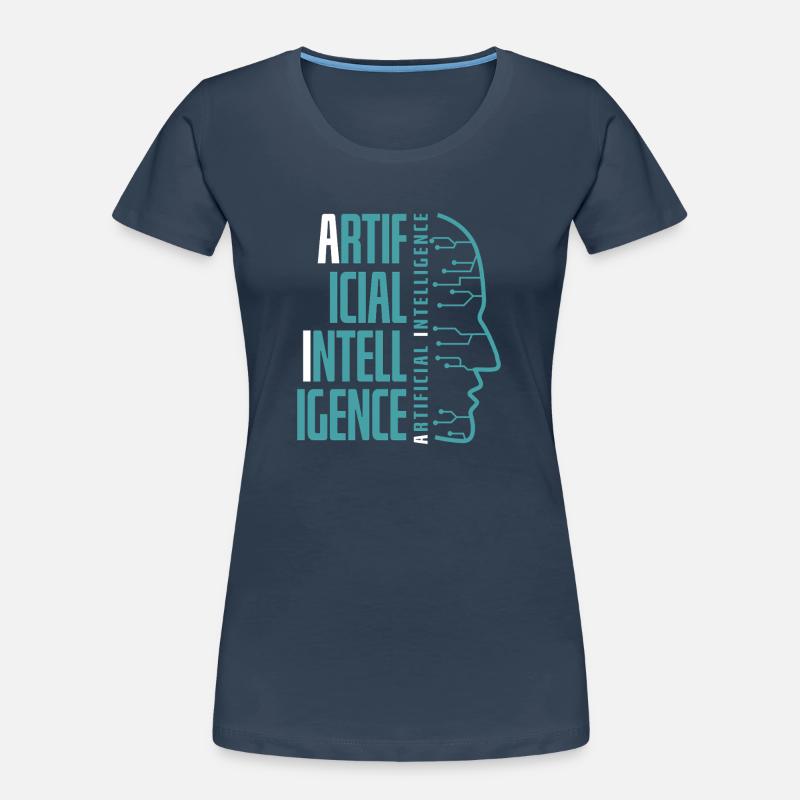 Artificial Intelligence Circuit Face Design Women's Premium Organic T-Shirt