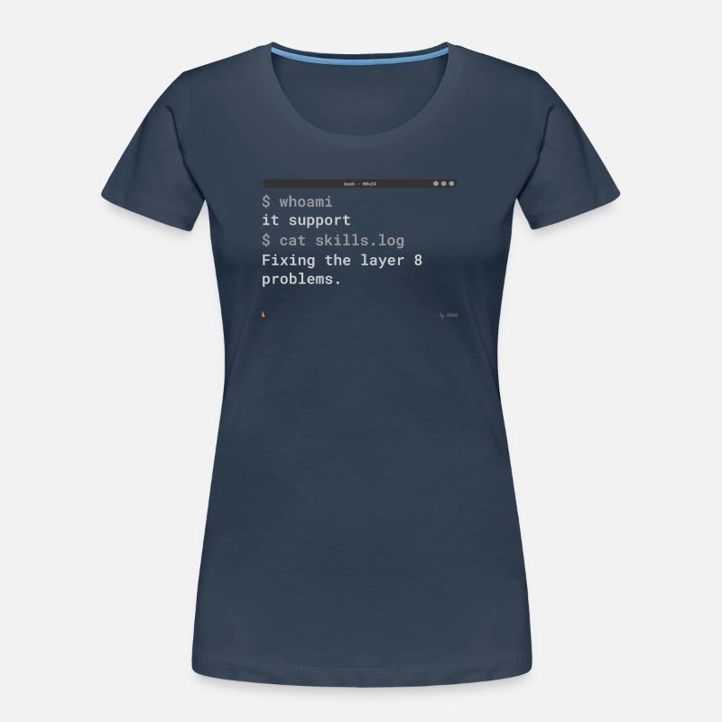 Spécialiste du support informatique dans la conception des terminaux T-shirt bio Premium Femme