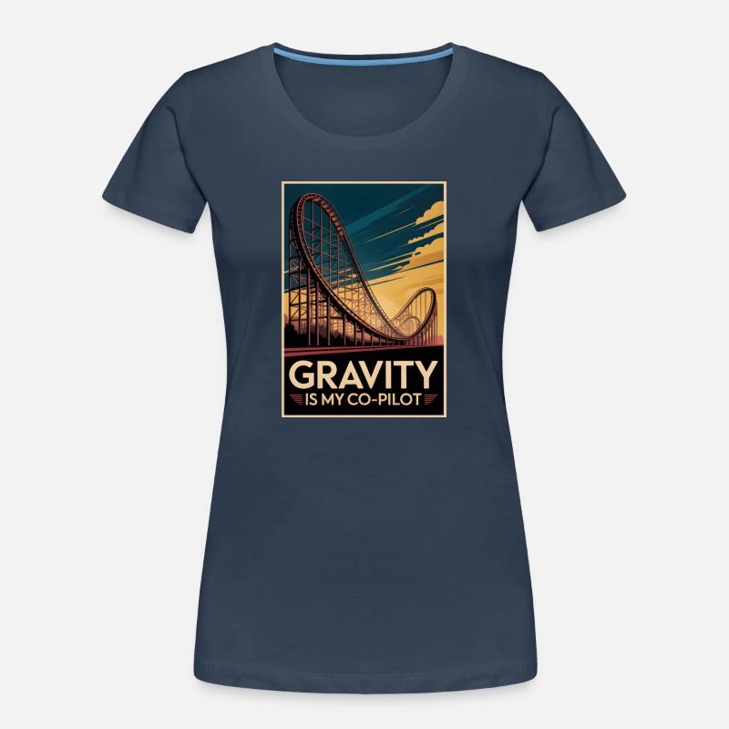 Gravity as a passenger | Roller coaster Women's Premium Organic T-Shirt