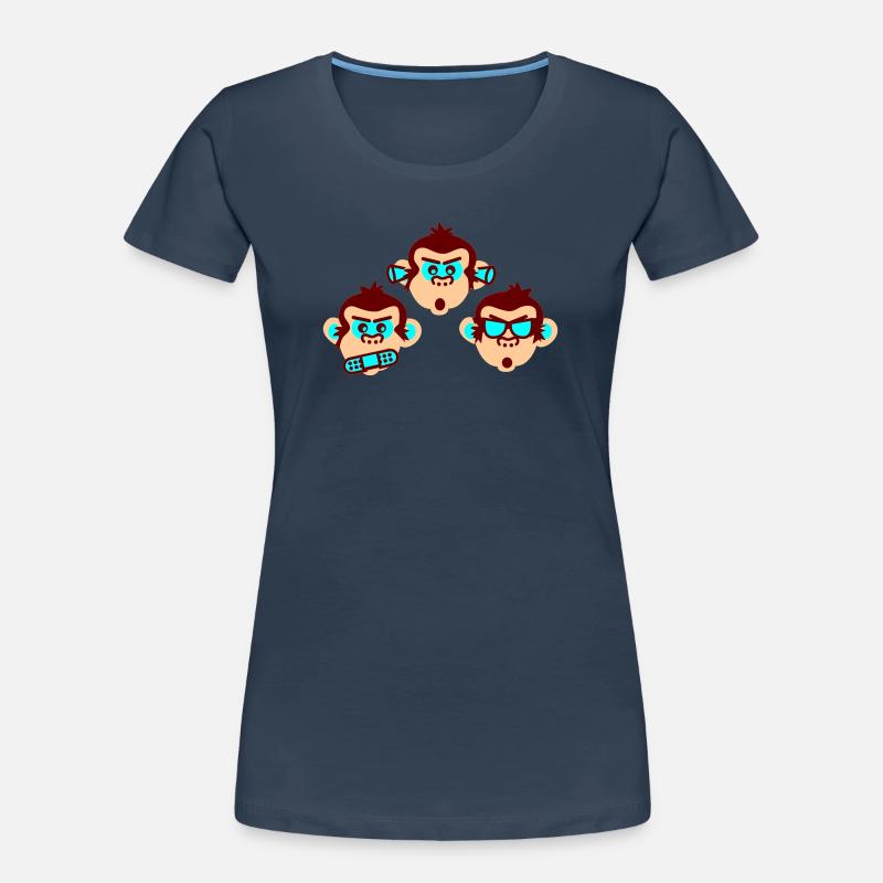 three wise monkeys Frauen Premium Bio T-Shirt