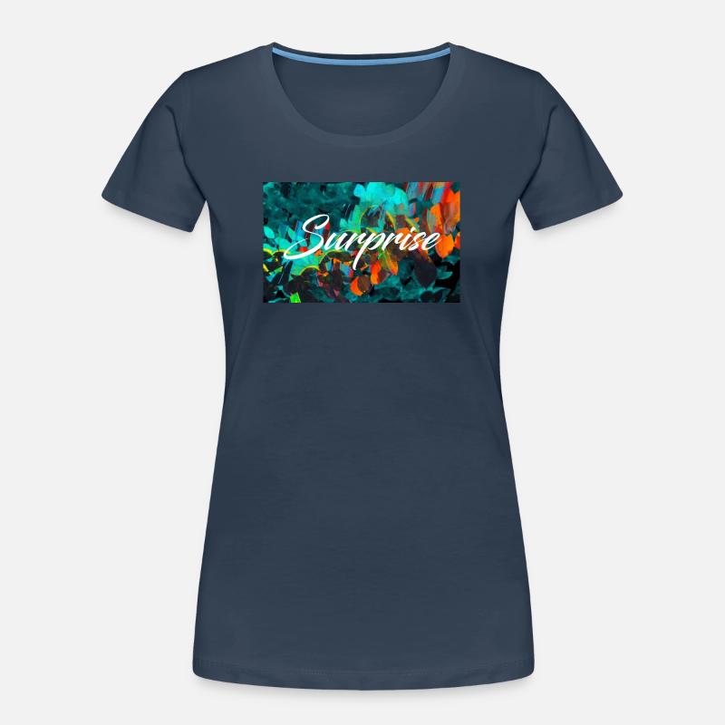 Surprise Colorée Feuillages Script T-shirt bio Premium Femme