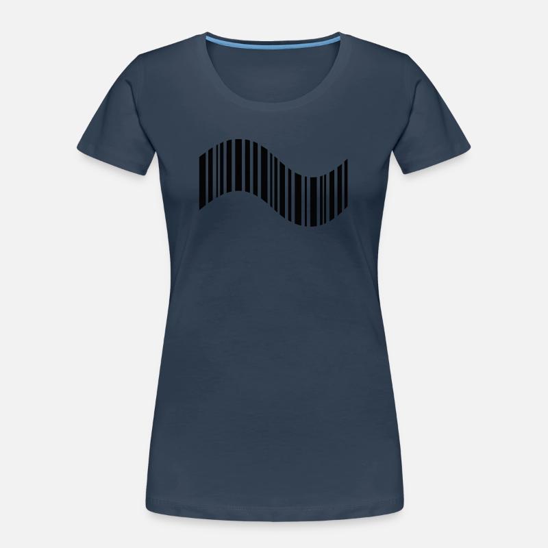 Barcode in wavy shape Women's Premium Organic T-Shirt
