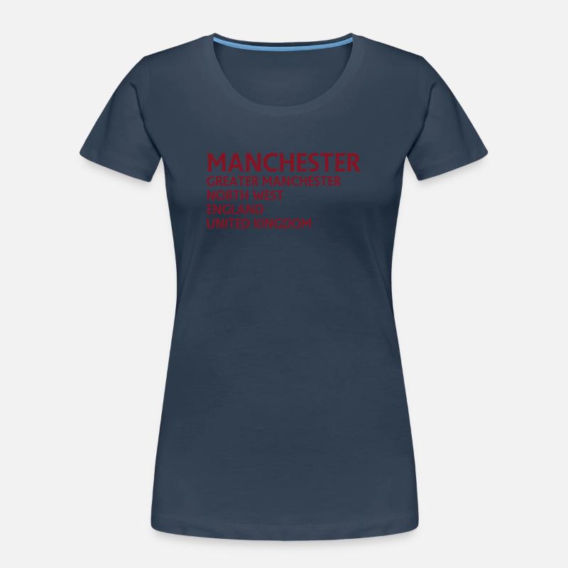 Manchester Name Stack Typografie Frauen Premium Bio T-Shirt
