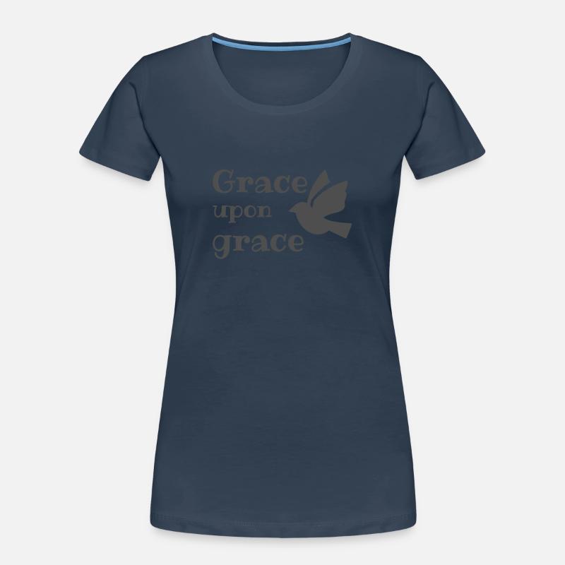 Conception chrétienne Grâce sur Grâce avec Colombe T-shirt bio Premium Femme