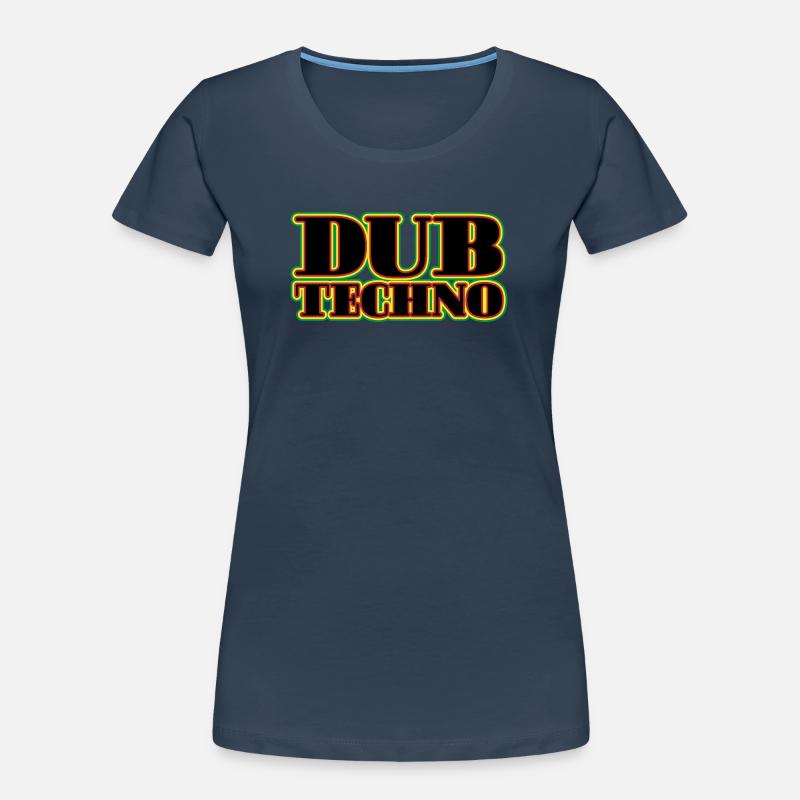 Dub Techno Neon Retro Women's Premium Organic T-Shirt