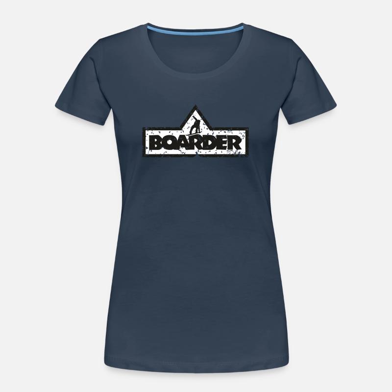 Boarder Cadre Blanc 2C T-shirt bio Premium Femme