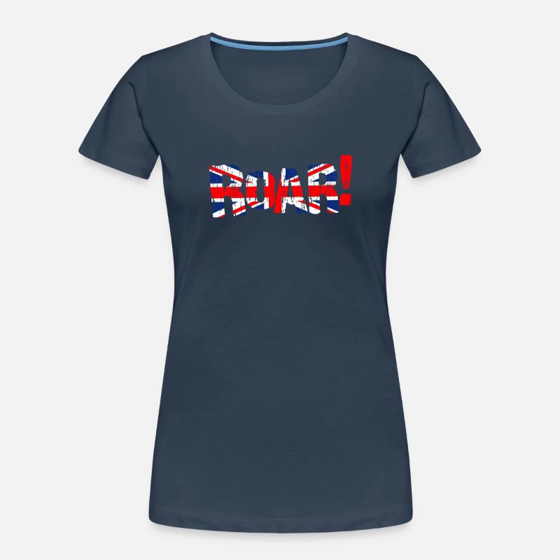 ROAR Royaume-Uni Drapeau du Royaume-Uni T-shirt bio Premium Femme