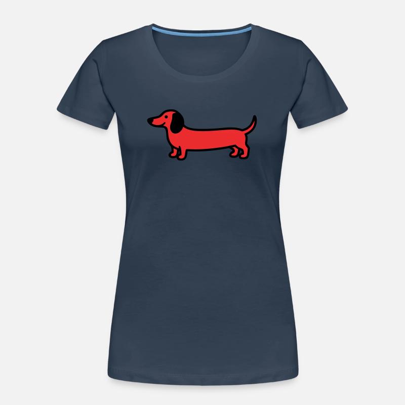 Jagdhund Dackel Profil Vektor Frauen Premium Bio T-Shirt
