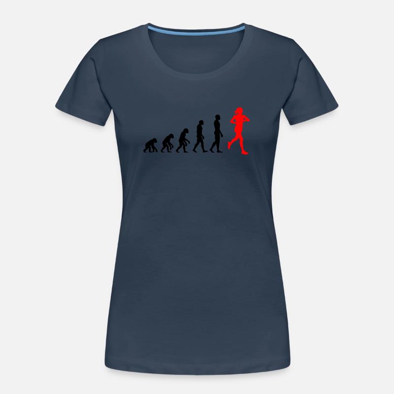 EVOLUTION RUNNERIN PUISSANCE ! AJUSTEMENT DE COUREUR DE JOGGING T-shirt bio Premium Femme