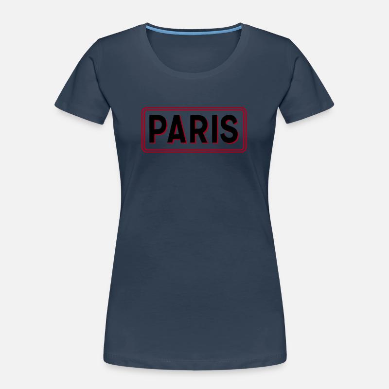 Paris Red Frame Typography Women's Premium Organic T-Shirt