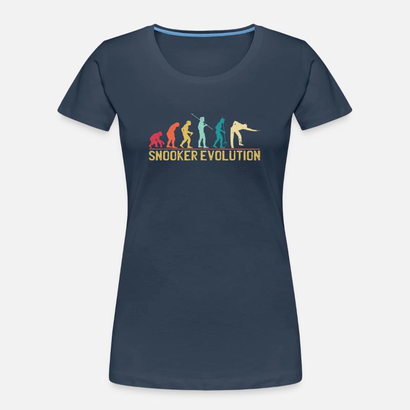 Snooker Evolution Silhouette Design Women's Premium Organic T-Shirt