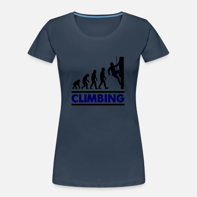 Escalade Évolution Grimpeur - T-shirt bio Premium Femme -
