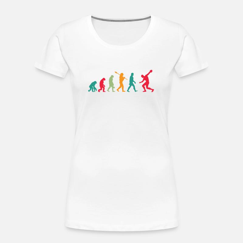 Discus throwing discus thrower Evolution Discus - Women's Premium Organic T-Shirt - white
