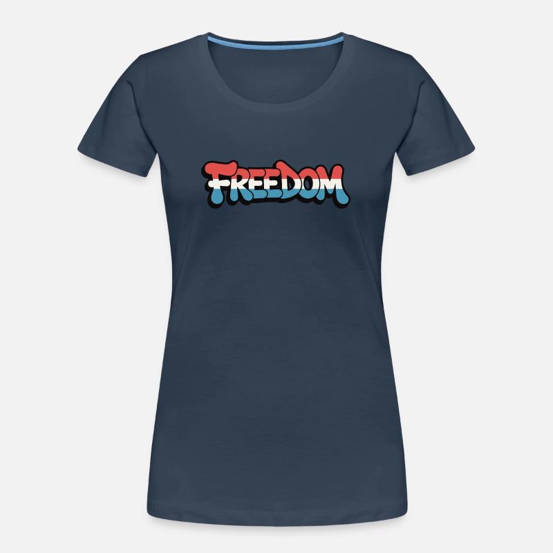 Conception de la Déclaration de Typographie de la Liberté T-shirt bio Premium Femme