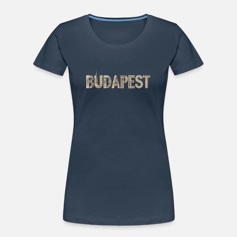 BUDAPEST – Architectural Typography Design Women's Premium Organic T-Shirt
