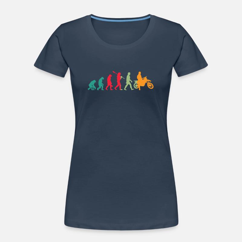 Cross Motorcycle Jump – Evolution Women's Premium Organic T-Shirt