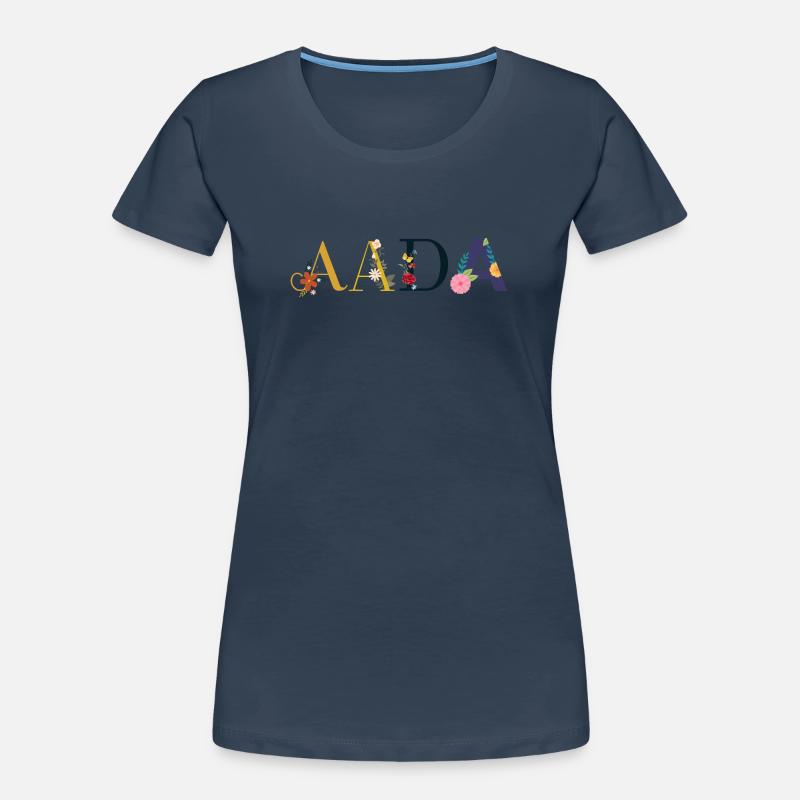 Nom AADA décoré de fleurs T-shirt bio Premium Femme