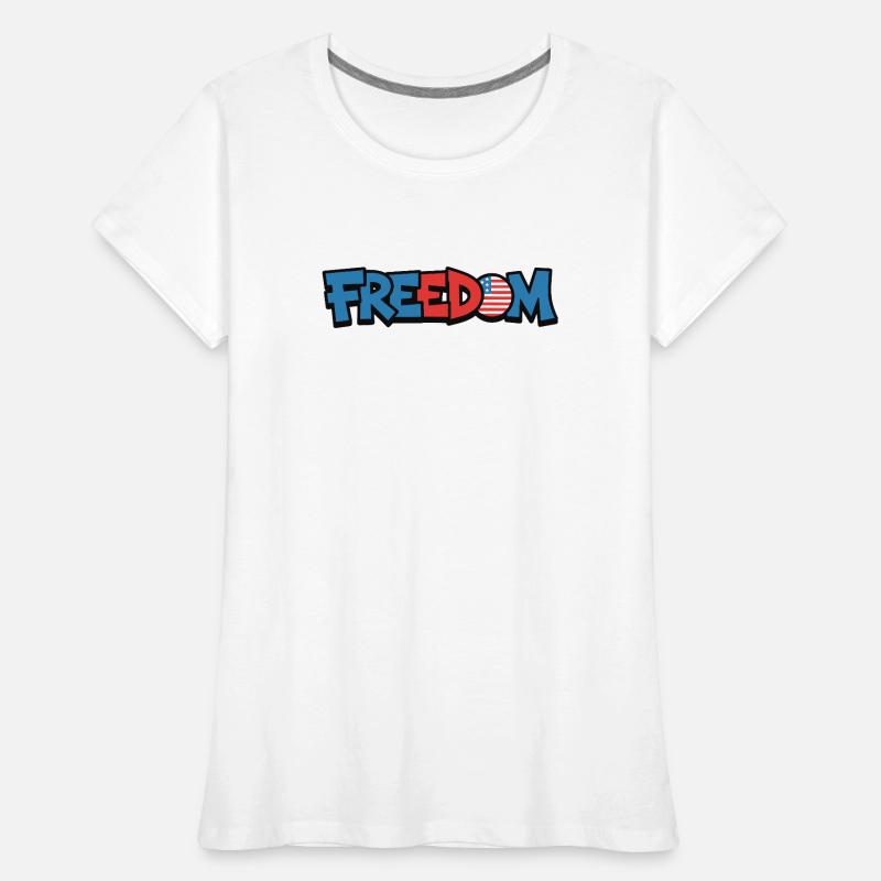 Conception de la Déclaration de Typographie de la Liberté T-shirt bio Premium Femme