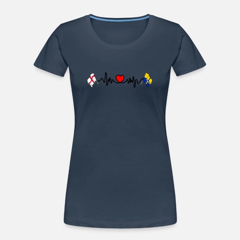 Drapeau de Durham et d’Angleterre T-shirt bio Premium Femme