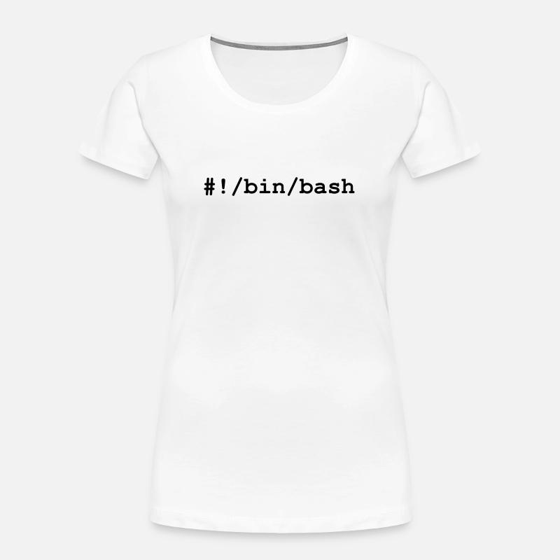 Bash / Bourne-Again Shell in Linux and Unix - Women's Premium Organic T-Shirt - white
