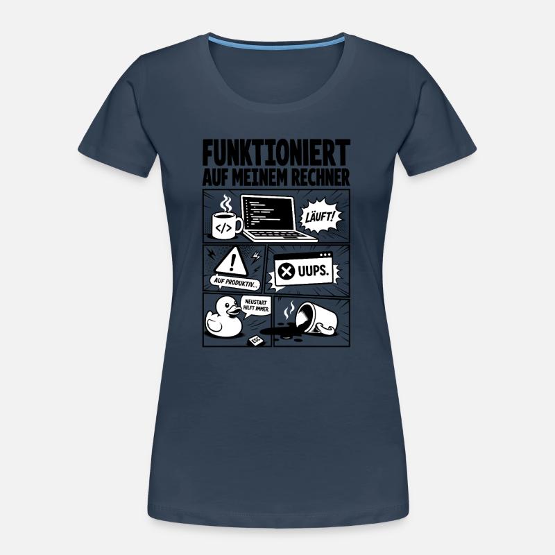 Läuft Coding Comic Design Frauen Premium Bio T-Shirt