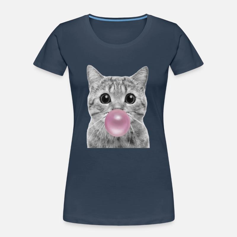 Bubble Katze Frauen Premium Bio T-Shirt