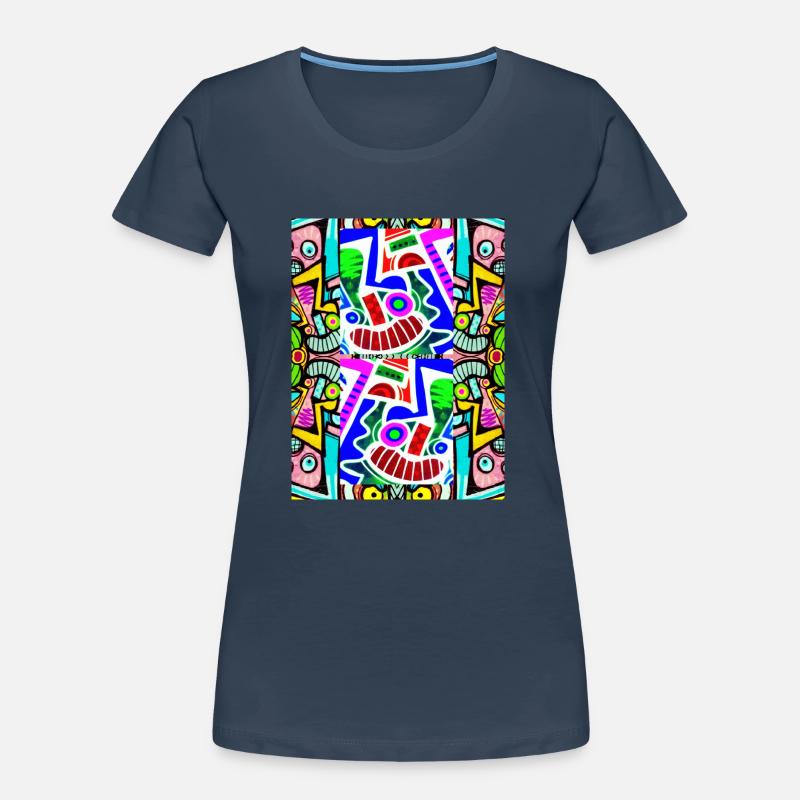 Pop art Pattern Face Graffiti Women's Premium Organic T-Shirt