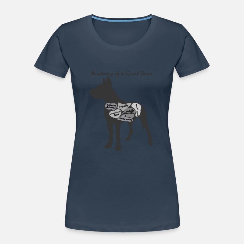 ANATOMIE EINER DEUTSCHEN DOGGE Frauen Premium Bio T-Shirt