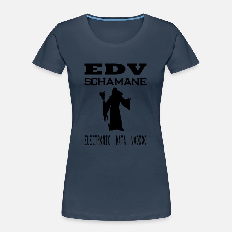 edv - schamane - electronic data voodoo Frauen Premium Bio T-Shirt
