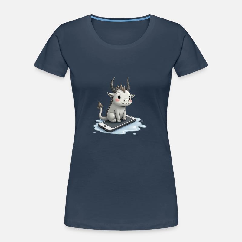 cute mythical creature on iPhone Frauen Premium Bio T-Shirt