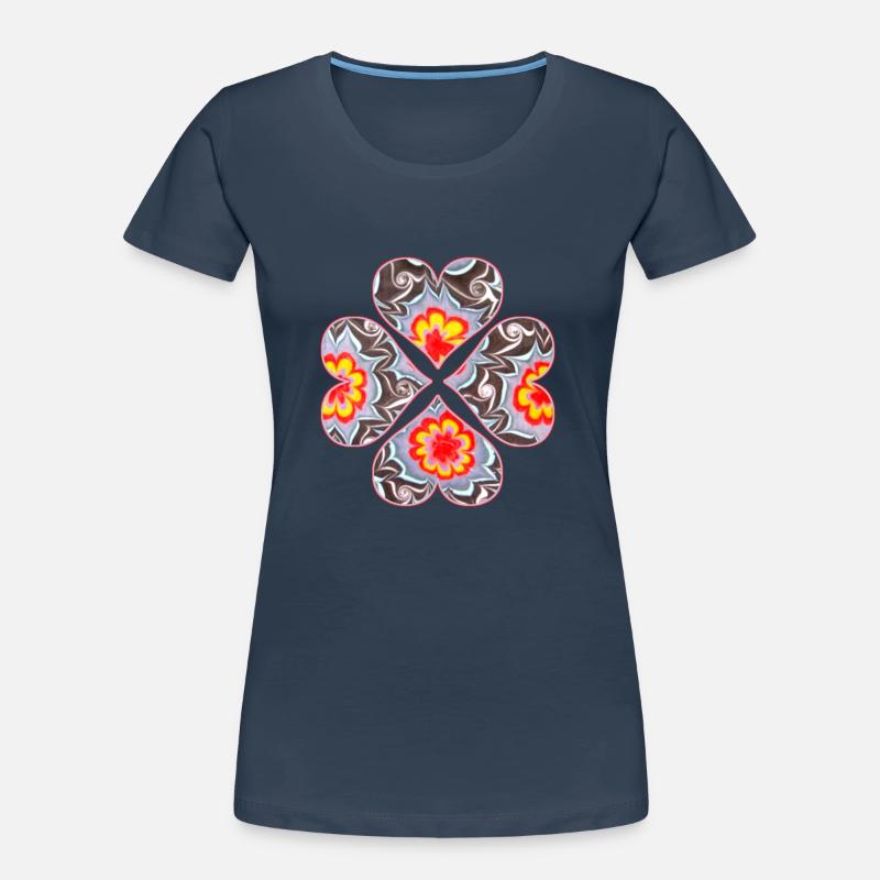 Trèfle 4 Coeurs E 33 T-shirt bio Premium Femme