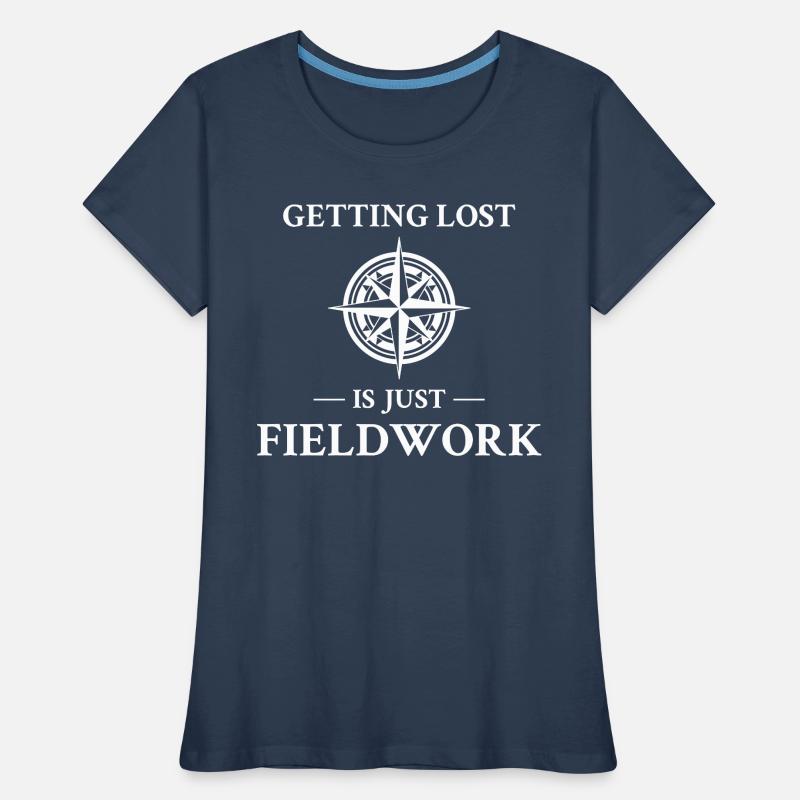 Fieldwork Compass Navigation Exploration Science Women's Premium Organic T-Shirt