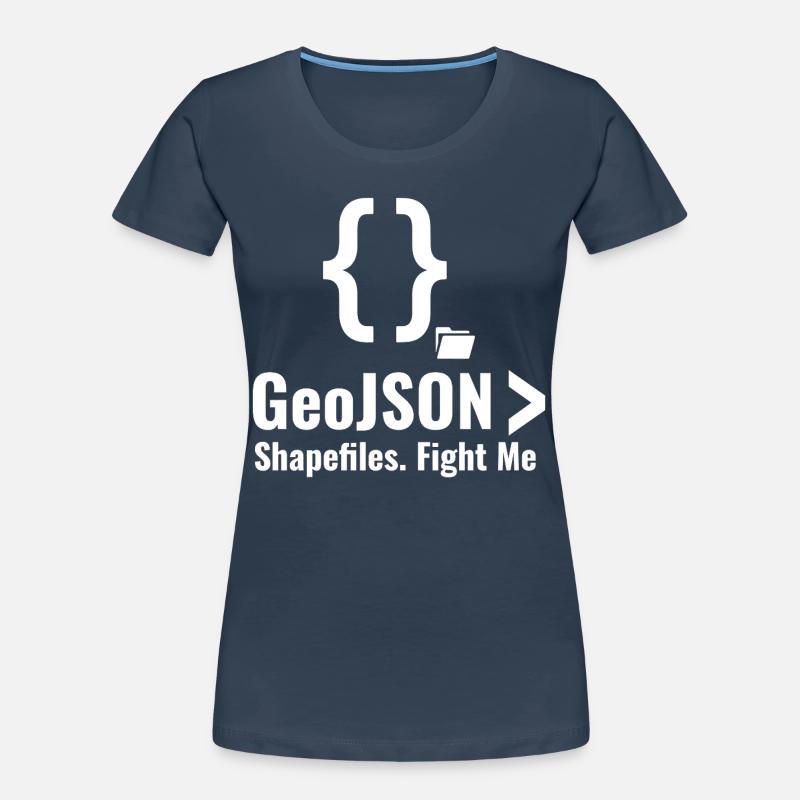 Debatte über GeoJSON-Shapefiles GIS-Datenformat Frauen Premium Bio T-Shirt