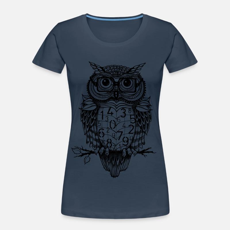 Smart Owl Math Numbers | STEM, Science, Professors Women's Premium Organic T-Shirt