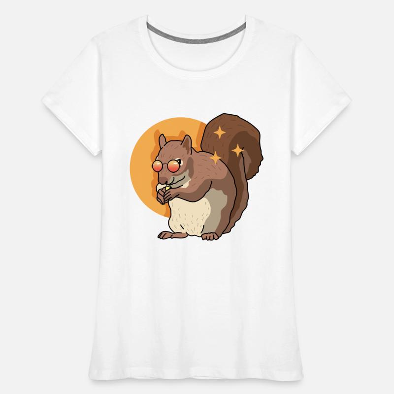 Süßes Eichhörnchen Hörnchen Grauhörnchen Geschenk Frauen Premium Bio T-Shirt