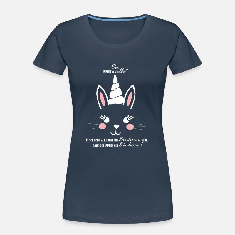 Hase oder Einhorn, oder ein Mischling -Unicorn Frauen Premium Bio T-Shirt